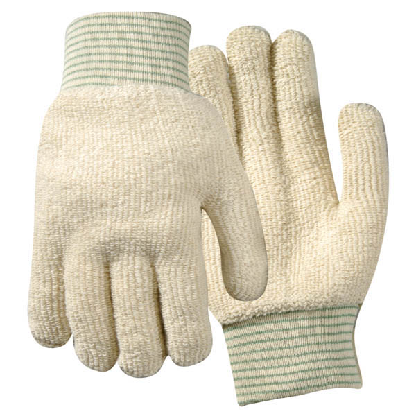 1966 Wells Lamont Jomac® Heavyweight Terry Cloth Cotton/Poly Heat Gloves with Knitted Cuffs